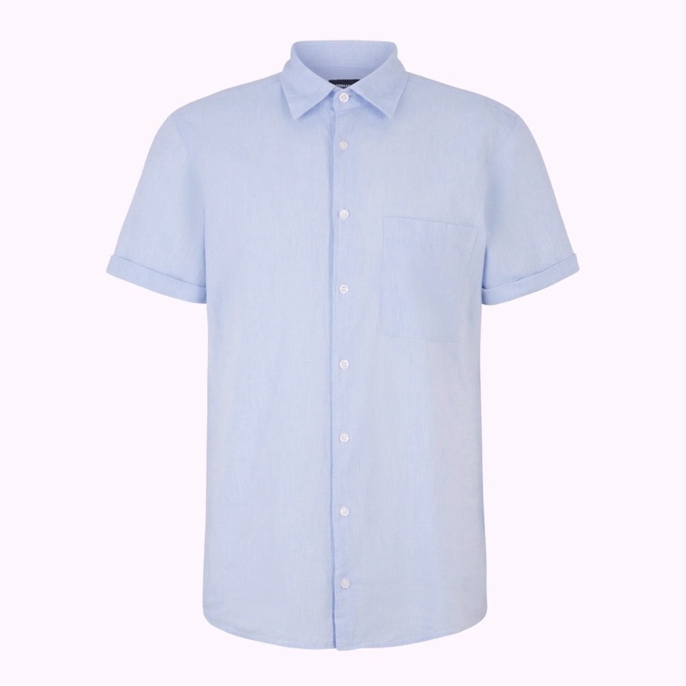Strellson Corvin Short Sleeve Button Down Shirt Size Medium